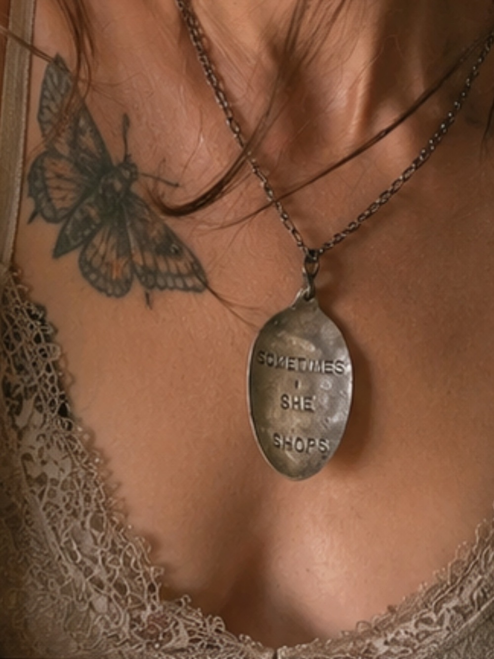 Upcycled Vintage Spoon Necklace Boho Artisan Thriftcore Statement